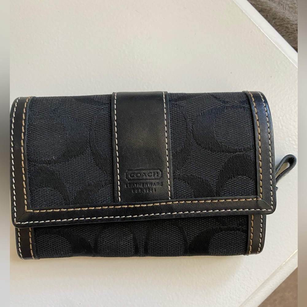 black classic Coach wallet
